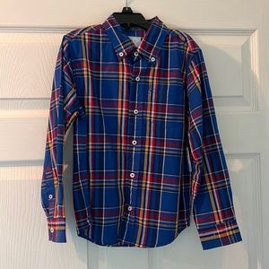 Boy size 6 button down plaid shirt
